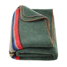 Wool Camping Blanket, Large Warm Stadium Blanket, Waterproof & Windproof, Flame Retardant, Great for Outdoors, Picnics, Hiking, Sports Events, Tr (Material: Wool Blend, Color: Multi-Color)